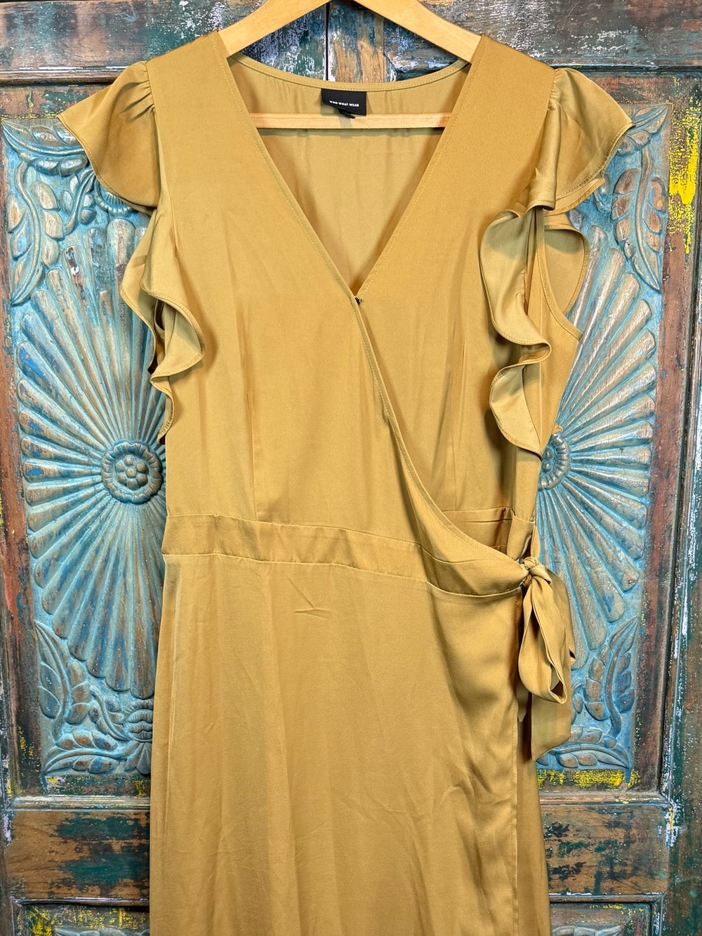 Wrap Dress by Who What Wear bronzed gold L